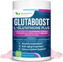 6970mg Glutathione pulver til hudbleking forbedret med collagen & Vitamin C | Brightens hud og redusere grising | Anti-aldring formel | Kraftig antioksidant | støtter immun, Gut & lever helse