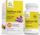 Terry Naturalmente Saffron Lift + Curcumina - Suplemento de ervas com curcumina - Não-GMO Açafrão & Cérebro Cápsulas de Curcumina - Concentração e relaxamento Suplemento de suporte - 60 Cápsulas