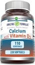 สูตรมหัศจรรย์ Calcium with วิตามิน D3 220 Softgels Supplement | Not-GMO | Glutefree