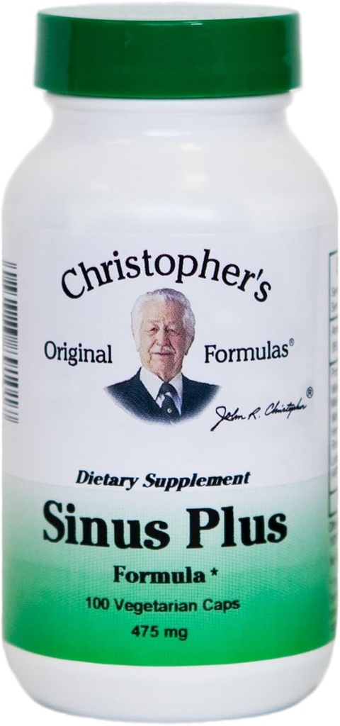 克里斯托弗的原始公式 Sinus Plus, Sinus 支持 Capsules, 整个草药协同混合剂, 100 个伯爵