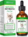 Antibióticos para gatos, Suplementos naturais para animais soporta alivio de alerxia inmune e gatos, gotas de UTI multivitamínico de gatos para todas as idades e razas de gato, garrafa de polo - 2 Fl Oz / 1 Pack