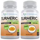 Turmeric Curcumin with Bioperine - 360 Veggie Capsules - 2250mg 95% Curcuminoids with Black Pepper Supplement and Triphala (Pack of 2)