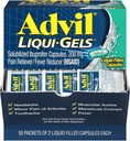 Advil Liqui-Gels Pain Reliever/Fever Function, Solubilized Ibuprofen 200 mg, 2/Packet, 50 Packets/Box (016902)