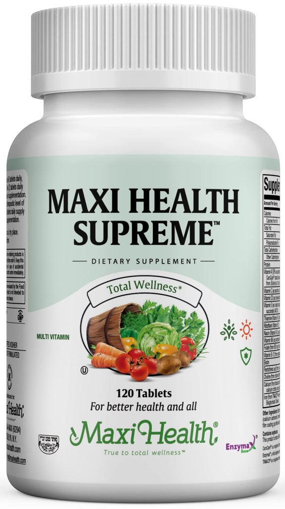 Multivitamin for Men & Women – Supreme High Potency Daily Multi with Minerals, CoQ10 & Antioxidants – Energy, Immune Support, Bone, Heart & Wellness – Vitamin A, C, D, E, B12, B6 & Biotin 120 Tablets