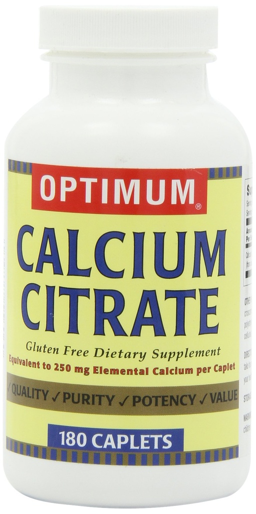 Optimum Calcium Citrate, 180 Caplets