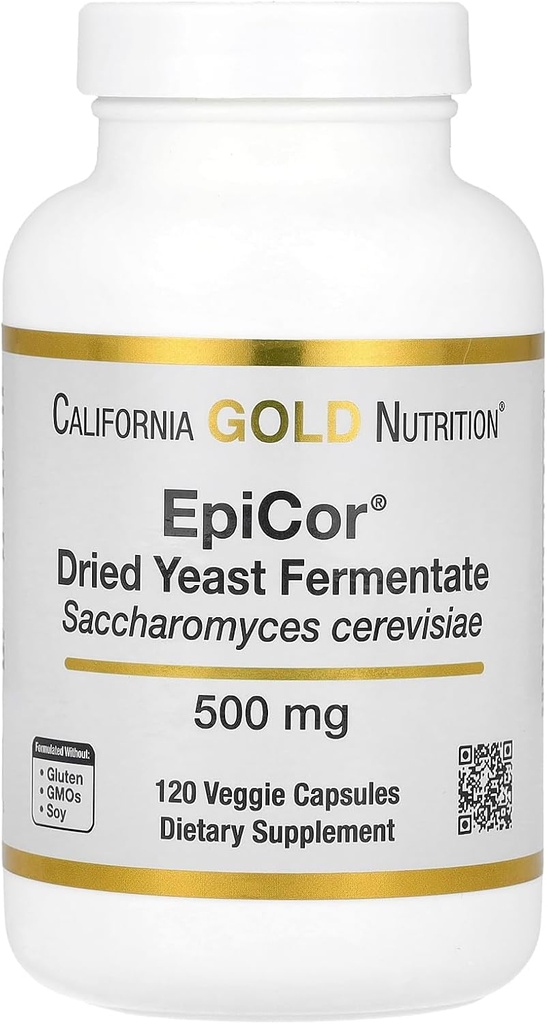 加利福尼亚金营养 Epicor®,干酵母发酵酸,500毫克,120 Veggie Capsules