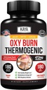 Kaya Naturals Oxy Burn - Thermogenic Herbal Formel för Active Living - Non-GMO & Glutenfri - 180 greve