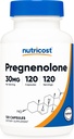 Nutricost Pregnenolona 30mg, 120 Cápsulas - Não-GMO, Glúten Livre, Cápsulas Vegetarianas