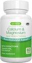 Igennus Algae Calcium & Magnesium Supplement, Plant Based, High Absorption, K2 & D3, Ei-GMO Red Algae Mineral Complex for Bone & Hampaiden tuki, naisille ja miehille, Boron, Vegan, 60 tablettia