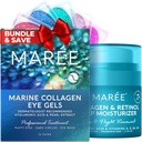 MAREE Eye Gels " Collagen Moisturizer Face Cream Bundle - Under Eye Gels for Puffy Eyes and Dark Circles, Anti Aging Face Cream with Hydrating Effect - Marine Collagen ' Hyaluronic Acid, Retinol