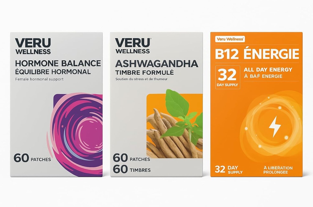 Veru Wellness Hormonal Balance for Women Compete Bundle - Myo-Inositol & D-Chiro, Ashwagandha, Energy - PMS, Mensural, Mood - Stress and Energy (2 חודשים)