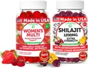 Lunakai USA Made Womens Multivitamín & Shilajit Gummies Bundle 