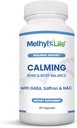 Suplemento de calma Methyl-Life® con GABA &amp; Saffron – cápsulas para el equilibrio diario y la relajación – Vegan, no GMO, Gluten < Top 14 Allergen Gratis