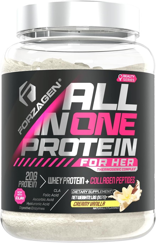 Forzagen All in One Protein for her  chăm sóc sức khỏe cho phụ nữ của cô ấy. Phụng sự