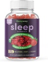 Hanfgummis für Sleep l theanine Supplement Hanf melatonin Triple Action - Calm Gummis für Erwachsene und Melatonin Kinder - Sugar Free Strawberry Vegan 60 ct
