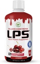 LPS Liquid Collagen & Whey Protein Supplement - Sugar-Free, Dye-Free, Non-GMO Drink - Hydrolyzed Collagen & Whey Peptides fördert gesunde Haut & Haare für Männer & Frauen, Kirsche, 32 fl oz