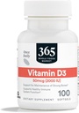365 von Whole Foods Market, Vitamin D3 Softgels, 2000 IU, 100 CT