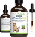 Pet Wellbeing BM Tone-Up zlato pre psy a mačky - podporuje zdravú tráviacu funkciu, pevné nástroje, normálne pohyby čriev, Bayberry - Veterinarian-formulované bylinné doplnok 4 oz (118 ml)