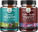 Bundle of Liver Cleanse Detox & Repair - Milk Thistle Dandelion Root Choline Beetroot & Artichoke Extract & Green Coffee Bean estrarre per Uric Acid Cleanse & Detox - Turmeric Tart Cherry & Celery Seed