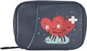 Naanle Pill Organizer Heart cu Cross Pill Box 7 zile Pill Case Bag Travel Pill Organizator sac cu Zipper Portabil Weekly Case Compact Dimensiune pentru Deținătorul Suplimentului de Vitamină