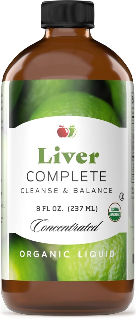 Liver Complete 8oz Organic Liquid Konsentrasi - Liver Cleanse & Digetical Bitters Tambahan Vinegar