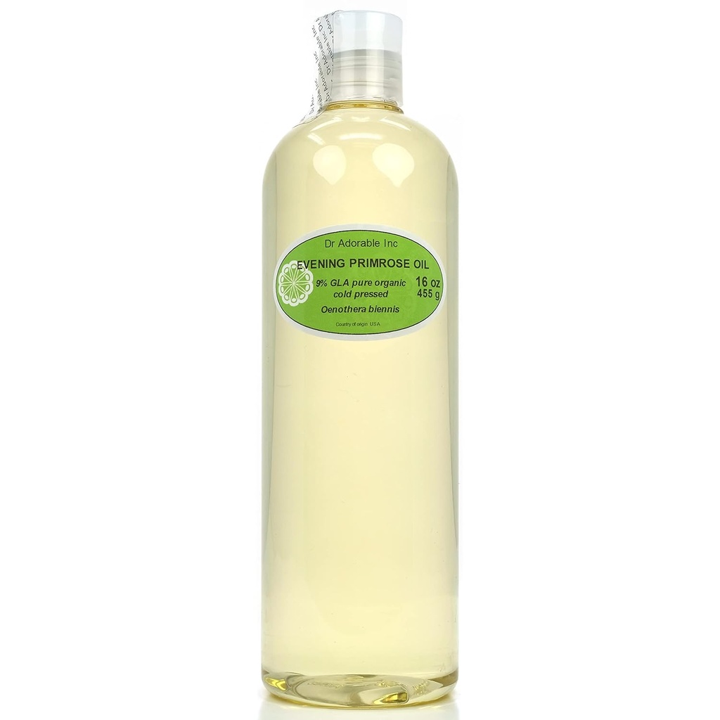 Dr Adorable - 16 oz - Abend Primrose Öl - 100% reines natürliches organisches kaltgepresst