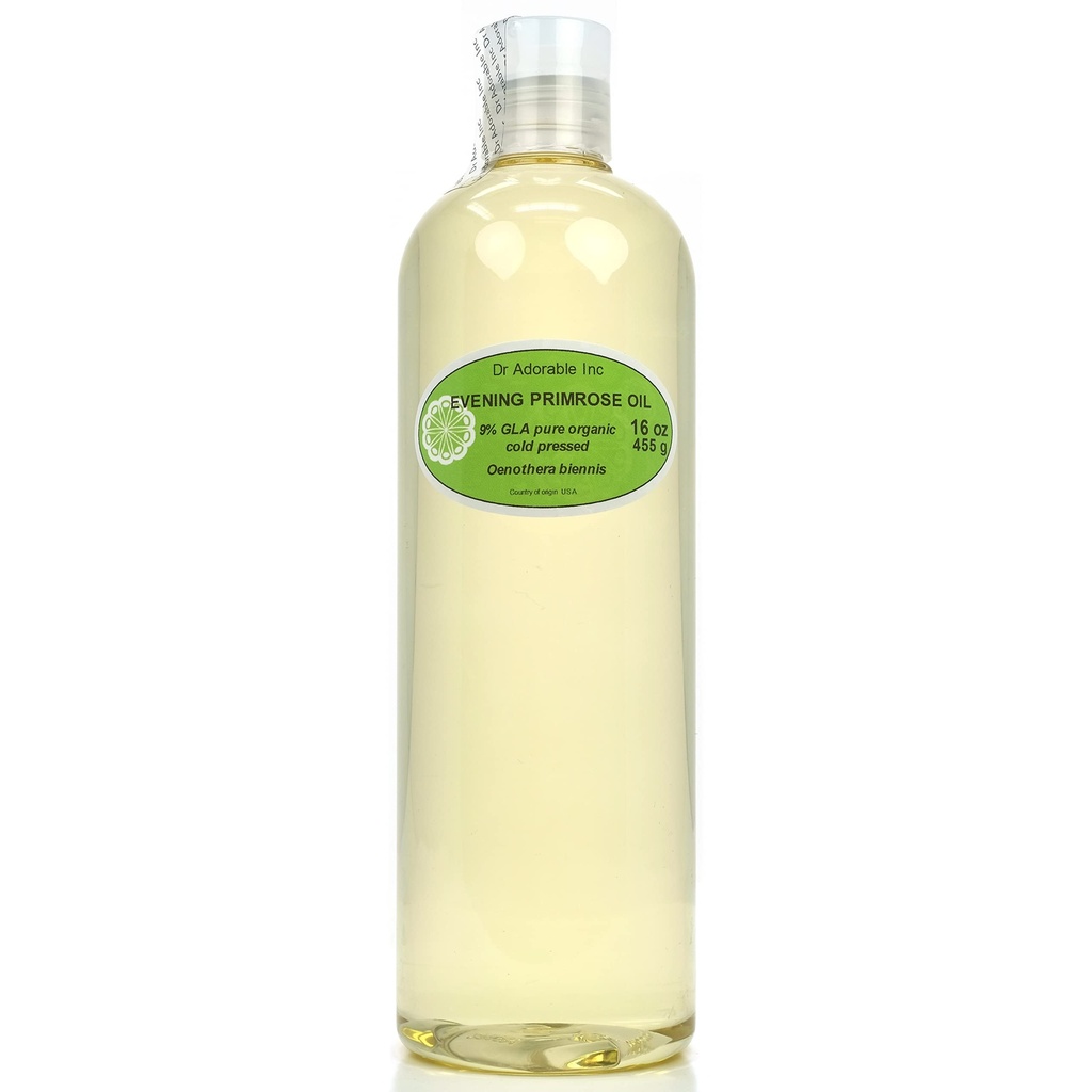 Dr Adorable - 16 oz - Evening Primrose Oil - 100% Pure Natural Organic Cold Pressed