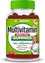 Dr. Stephanie's Multivitamine Gummies - Sugar-Free met Prebiotica & Probiotica - Dagelijkse ondersteuning voor ogen, nieren, lever, hart, & spijsvertering gezondheid - gemengde Berry smaak