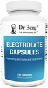 Dr. Berg Electrolyte Capsule - Integratori Elettrolitici per l'Energia Sostenibile, l'Eccedenza e l'Idratazione - Sugar Free, No Maltodextrin, Keto Friendly - 160 Caps