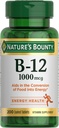 Nature 's Bounty witaminy B12 1000 µg Suplementy, Wspomaga metabolizm energii, 200 Ct