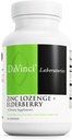 DAVINCI Labs Zinc Lozenge + Elderberry - supplement to Support Immune System, Healthy Lungs ' Throat Tissues* - with Vitamin D3, Zinc, Elderberry ' More - Lemon Flavor - 60 Lozenges