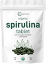 Micro Ingredients Organic Spirulina Supplement, 3000MG Per Serving, 720 Tablets (4 Month Supply), No Filler & Non-GMO, Rich in Vegan Protein, Vitamins & Prebiotika, Premium Spirulina Pills
