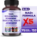 NAD+ Trans-Resveratrol Berberine Quercetin Fisetin Milk Thistle - Made USA