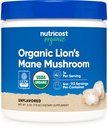 Nutricost Organic Lion's Mane Mushroom Powder 4oz - Certified USDA Organic