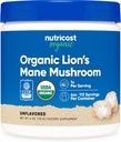 Nutricost Organic Lion's Mane Mushroom Powder 4oz - sertifisert USDA Organic