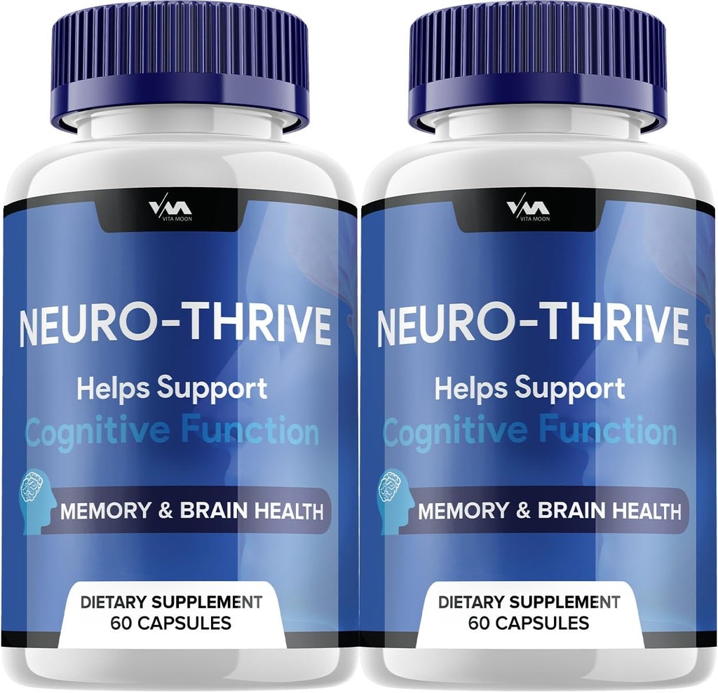 Neuro Thrive Brain Supplement Capsules – NeuroThrive Pills, Neuro Thrive Cognitive Support and Reviews, 120 Capsules