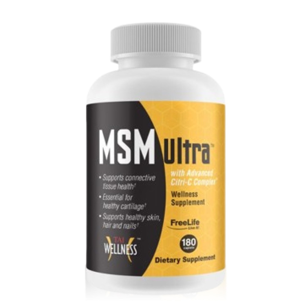 Youngevity Freelife MSM Ultra | 3,000 mg MSM + Proprietary Citri-C Complex Blend + Vitamin C | Ultimate Methylsulfonylmethane Supplement | Bone & Bone Support | 180 Count