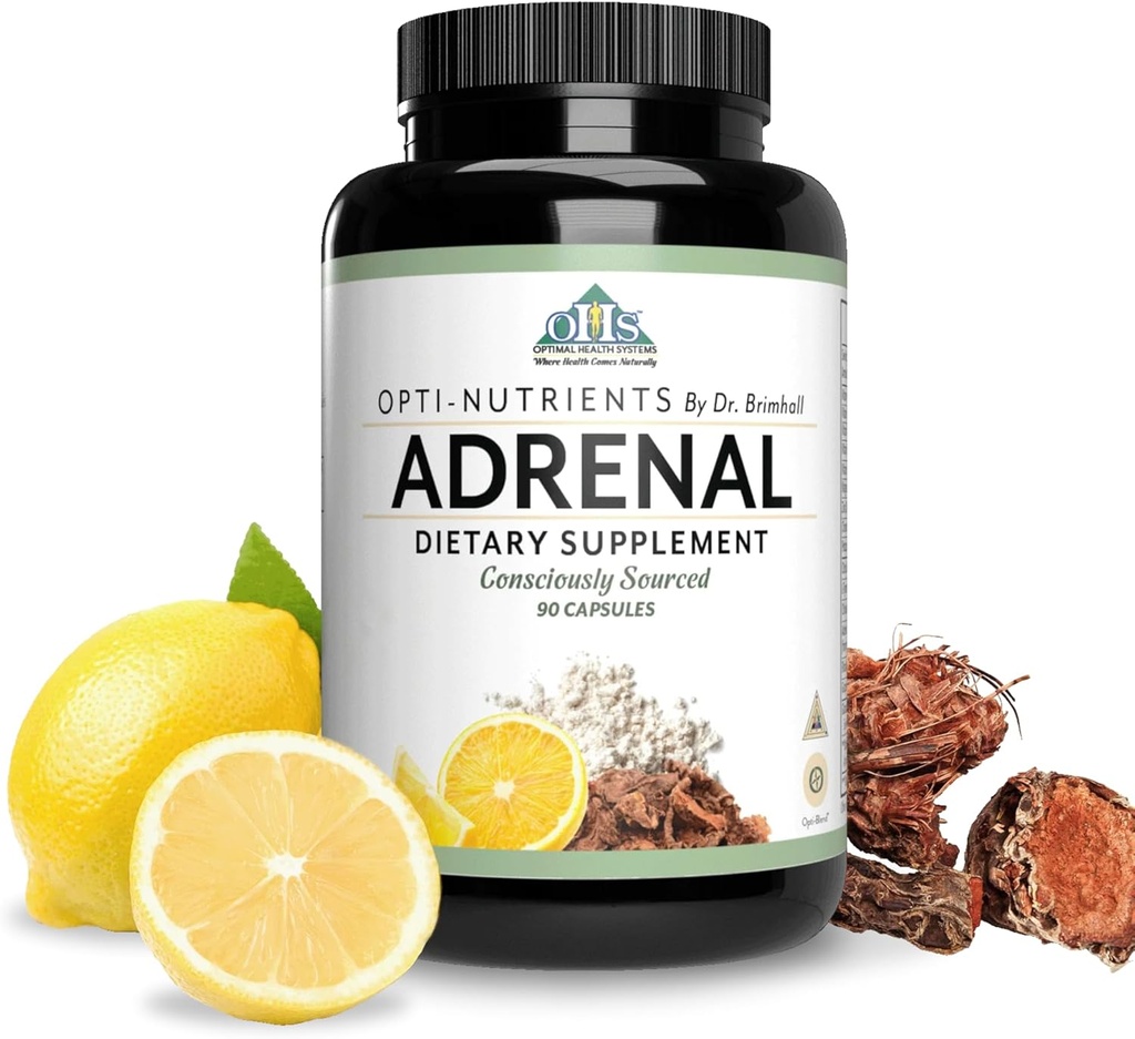 Optimal Health Systems Opti-Adrenal | Adrenal Restore Supplement | Adrenal Powder, Glandulars, Rhodiola Root & 10+ Key Nutrients | 90 Capsules...