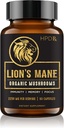 HPD Rx Lion Mane Mushroom Extract Cápsulas Nootrópicos naturais, Suporta Memória e Foco, Immunity Booster - Potent Mushroom Supplement