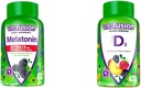 Vitafusion Extra Indarra Melatonin Gummy bitaminak, 5mg, 120 ct Gummies eta D3 Gummy bitamina Hezur eta Immune Sistemaren euskarria