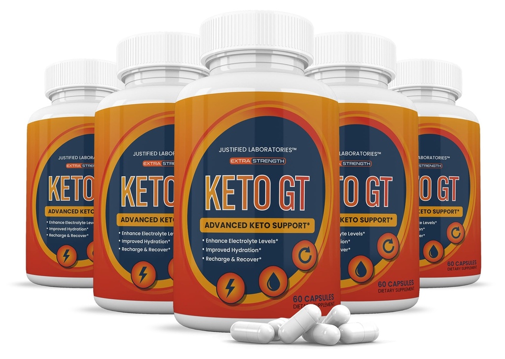 (5 Pack) Keto GT Keto Pills 1275MG New & Improved Formula Contains Apple Cider Vinegar Extra Virgin Olive Oil Powder Green Tea Leaf 300 Capsules