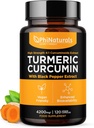 Philicals Turmeric Curcumin Suplement with Black Pepper Extract - 4200 mg Whole Curcuma Root Equivalen Per 3 Capsules Serving - Tumeric pil