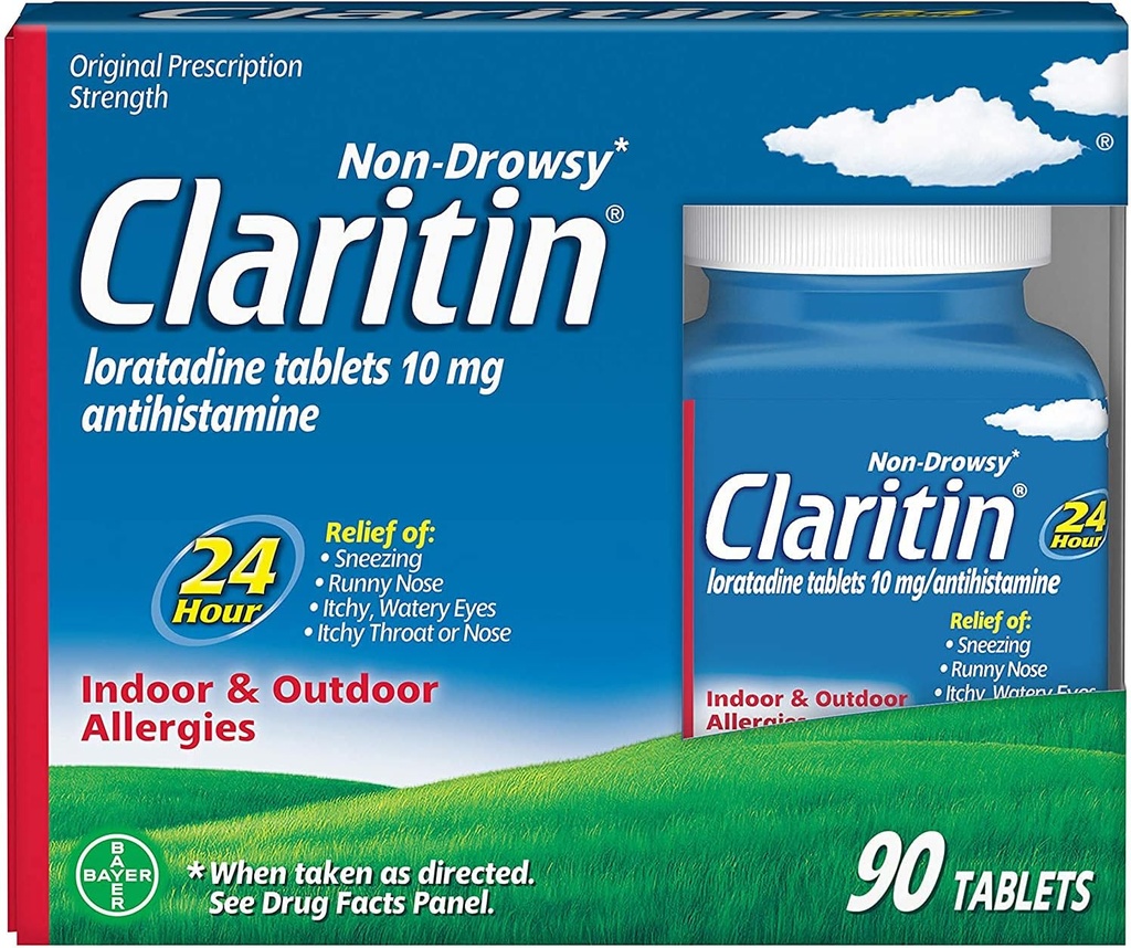 Claritin Indoor &amp; Outdoor Alergy Relief, 90-Tablets