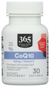 365 by Whole Foods Market, CoQ10 100 MG Plus Vitamin E, 30 Count