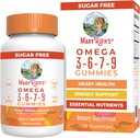MaryRuth Organics Vegan Omega 3 6 7 9 Gummies  to up to 4 Month Supply  to Omega 3 supplement with Flaxseed Oil - Omega 3 Gummies - No Fish Taste - Non-GMO - 120 count