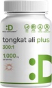 Tongkat Ali Extract 300:1 s Horny Kozel plevel 1,100mg – Indonezijski Longjack Eurycoma Longifolia Root – ekstra moč Zeliščni dodatek za energijo