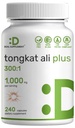 Tongkat Ali Extract 300:1 with Horny Goat Weed 1,100mg – Indonesian Longjack Eurycoma Longifolia Root – Extra Strength Herbal Supplement for Energy