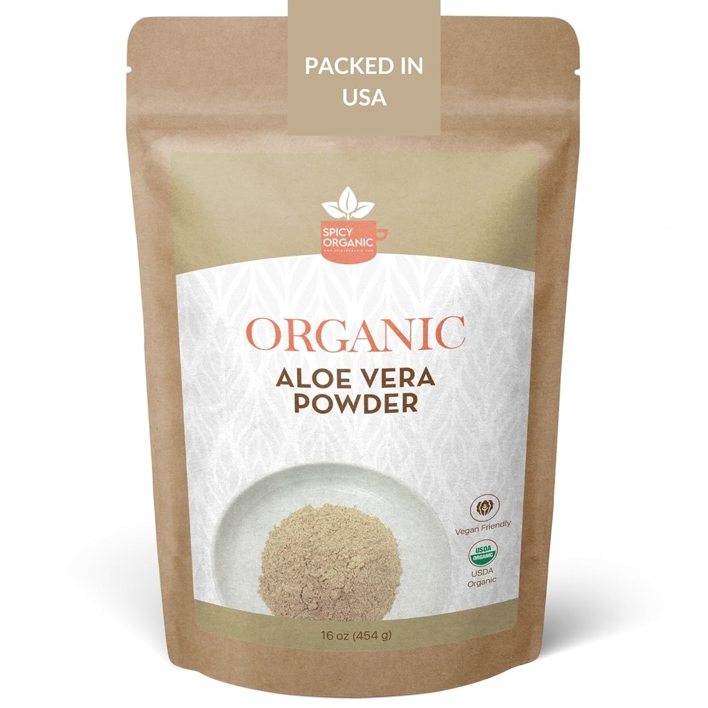 Organic Aloe Vera Powder for Skin & Hair 8 oz.