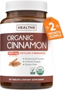 USDA Organic Ceylon Cinnamon Pillole - High Potency Ceylon Cinnamon Supplemento con 1000mg per Serving per il supporto completo antiossidante Corpo - Vegan Non OGM cGMP Made & Lab verificato (2 mesi di alimentazione)