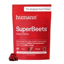 Humann SuperBeets Heart Chews, Beet Root Powder Support Energy Supplement, Nitric Oxide and Blood Pressure Support, Grape Seed Extract & Non-GMO, Heart Health, Pomegranate Berry Flavor, 60 Count